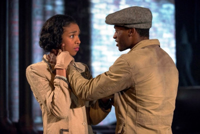 Maurice Demus is Mio and Kiayla Ryann is Miriamne in Griffin Theatre Company's Winterset at The Den Theatre.