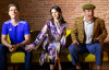Taylor Adams (left), Sophia Vitello, and Joe Bushell in "TV Land" playing now at The Vault at 607 W. Fulton St in Chicago.