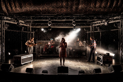 Cast of 'Cambodian Rock Band' at Victory Gardens Theatre