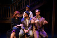 (L-R) Laura Nelson, Tamarus Harvell and Nick Trengove. In rear, James Lewis in Native Son at Lifeline Theatre