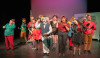 (left to right) Lori Lee, TJ O'Brien, David Cerda, Cameron Cai, Micah Mixon, Matt Sergot, Michael Radford, Sydney Genco, Kelly Bolton, Whitney Willard Wilkinson, Mark Bartishell and Shawn Quinlan in Hell in a Handbag Productions’ production of Rudolph the Red-Hosed Reindeer (An Unauthorized Musical Parody).