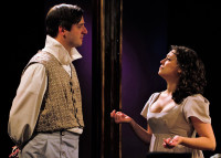 Chris Woolsey as Septimus Hodge and Megan Delay as Lady Croom in Tom Stoppard's Arcadia at The Greenhouse Theater Center