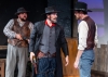 (left to right) Ross Childs (Curly), Jay Donley (Wilson), Michael B. Woods (Shane) in Shane at City Lit Theatre.