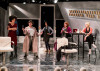 (left to right) Kim Boler, Jennifer Adams, Jennifer Cheung, Kirstin Franklin and Madelyn Loehr in Akvavit Theatre's U.S. premiere of “Bad Girls: The Stylists”