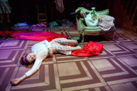 L-R: Madelyn Strasma, Luz Espinoza in "Shakespeare's R&amp;J" at PrideArts