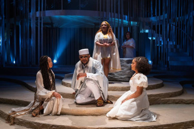 Aeriel Williams, Kelvin Roston Jr, Jessica Brooke Seals, Shari Addison and Ariana Brooks in 'The Gospel of Colonus' at Court Theatre