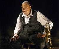 Barry Shabaka Henley plays Louis Armstrong in the Court Theatre production of Terry Teachout's "Satchmo at the Waldorf."