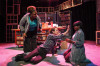 (left to right) Deanna Reed-Foster, Rebecca Jordan and Demetra Dee in Shattered Globe Theatre’s Chicago premiere of BE HERE NOW.